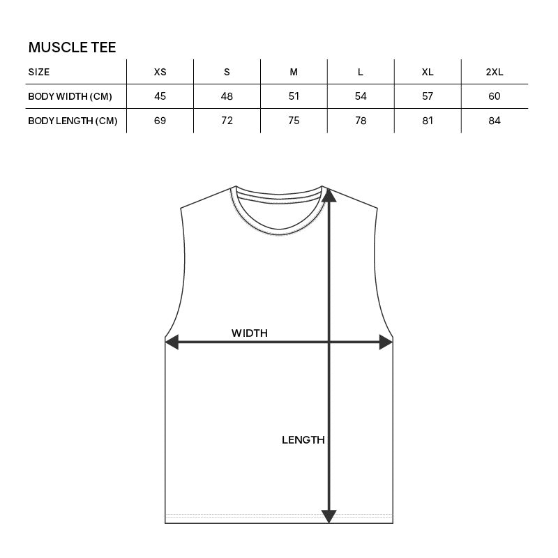 NVR MUSCLE TEE